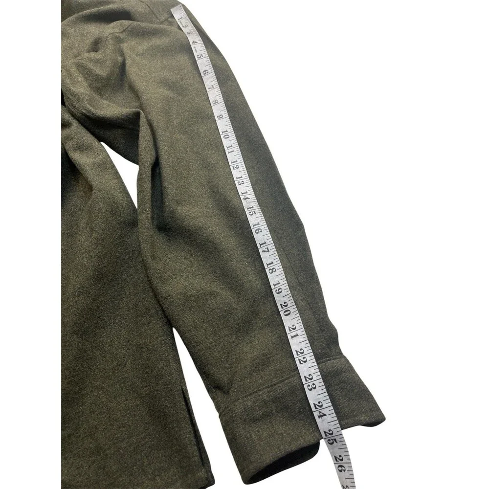 VTG Banana Republic Wool Blend CPO Shirt Jacket XL Olive Green Portugal Lined